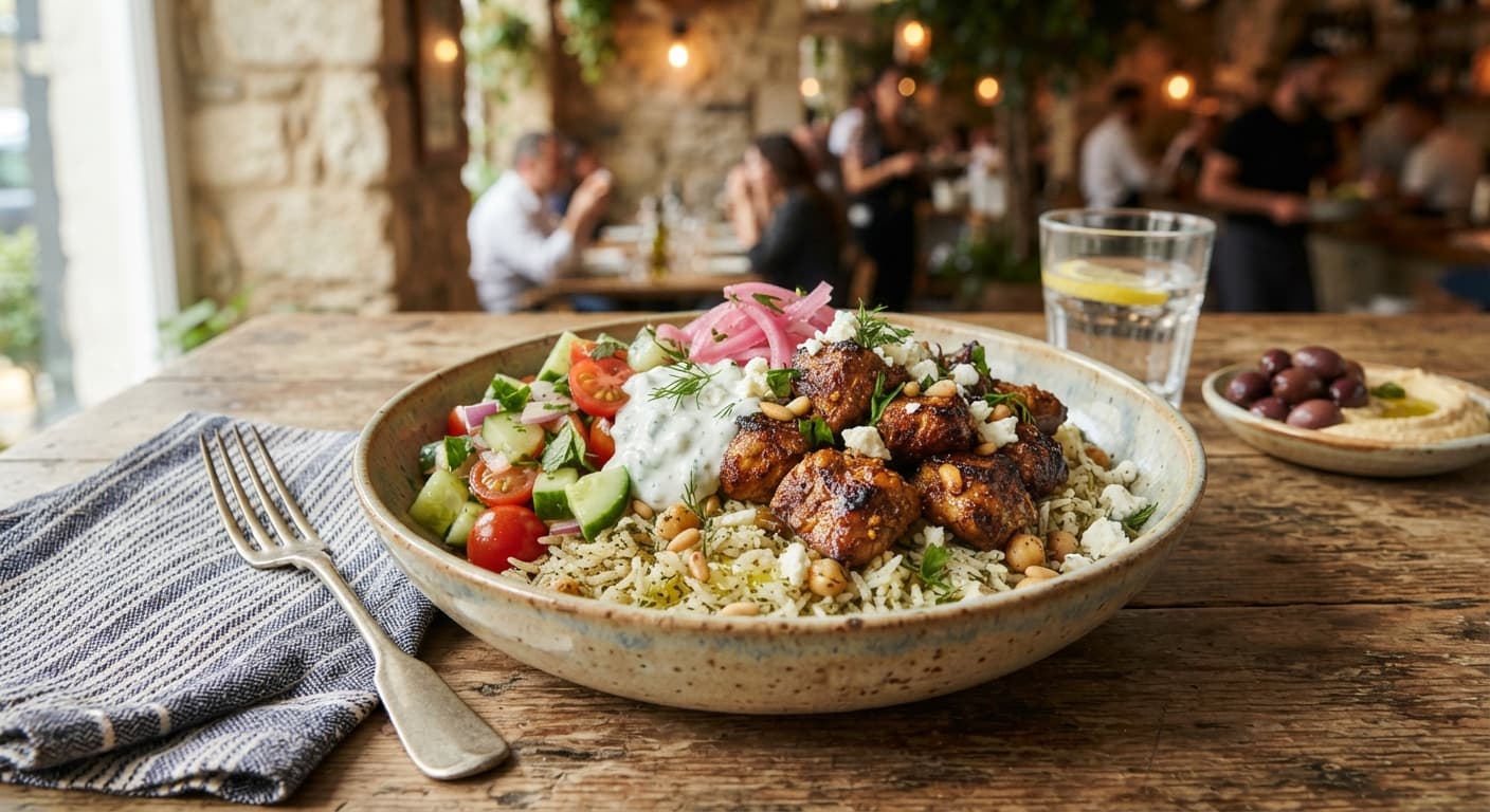 Mediterranean Lamb and Rice Bowl