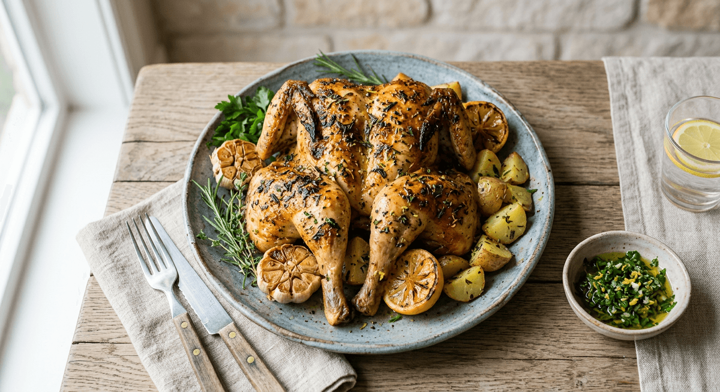 Mediterranean Lemon Herb Roasted Chicken