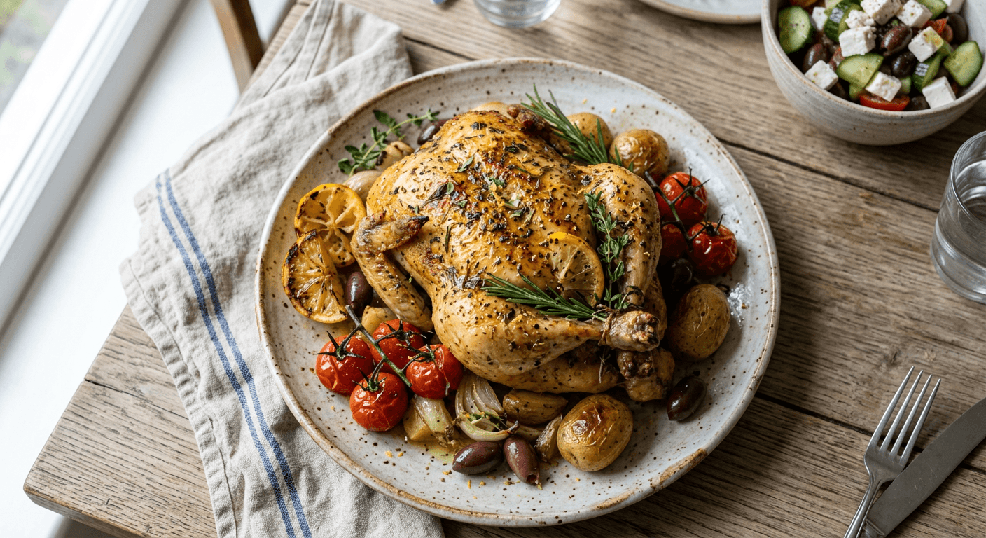 Mediterranean Lemon Herb Roasted Chicken
