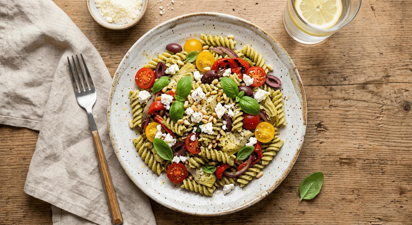 Mediterranean Pesto Pasta Salad 1769478453577 Upho
