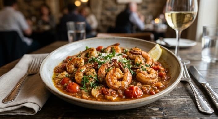 Mediterranean Shrimp with Garlic Tomato Sauce