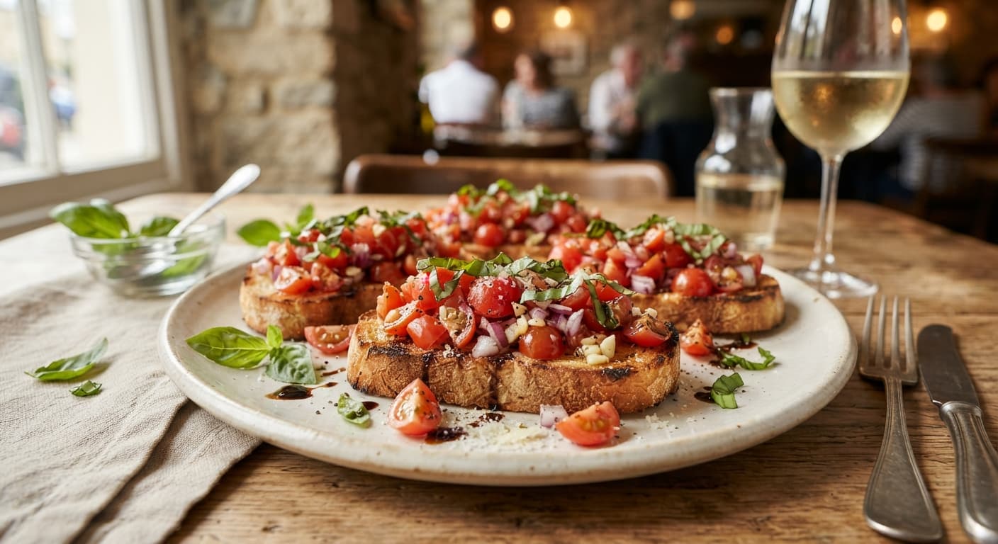 Mediterranean Tomato Basil Bruschetta