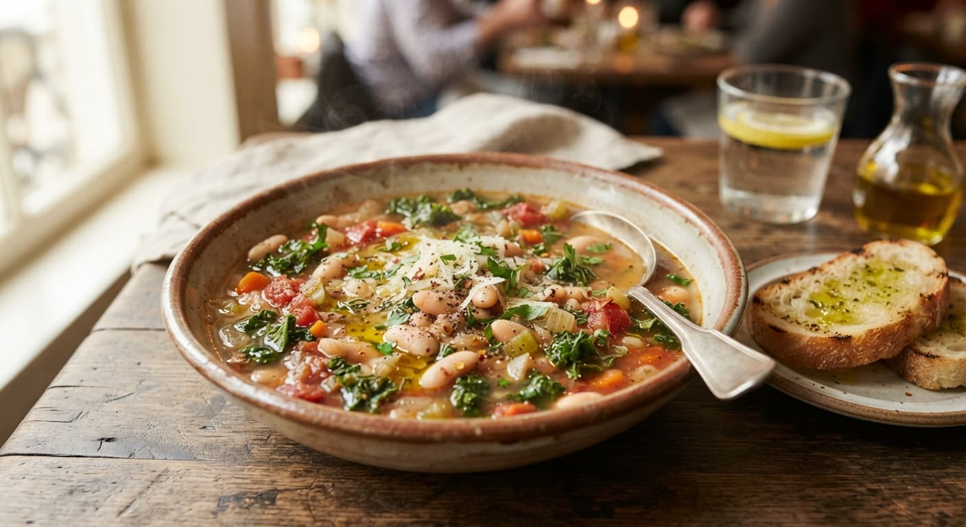 Mediterranean White Bean and Kale Soup