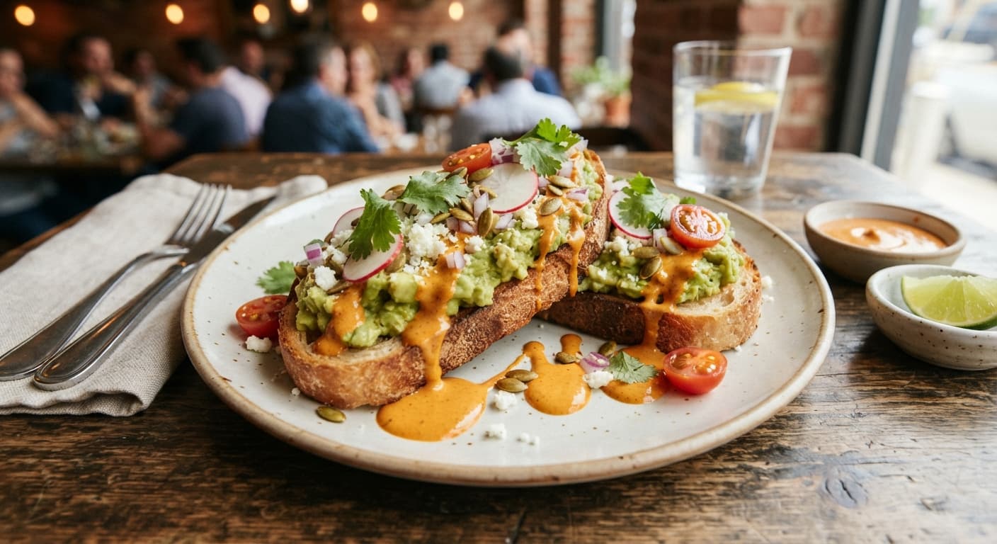 Mexican Avocado Toast with Chipotle Drizzle