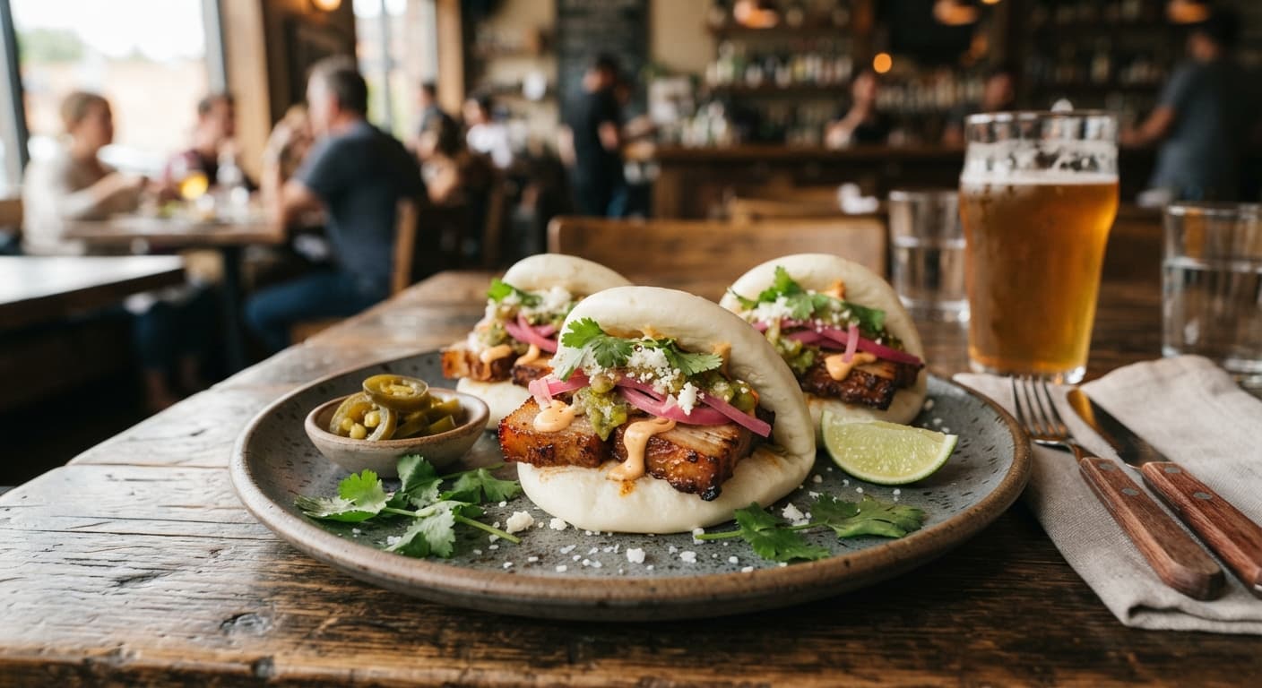 Mexican Carnitas-Style Pork Belly Bao