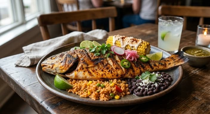 Mexican Chipotle-Lime Grilled Red Drum Half Shell