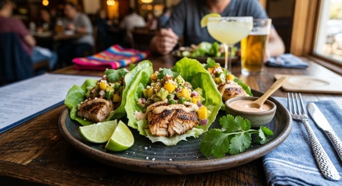 Mexican Chipotle-Lime Red Drum Tacos (Low-Carb Lettuce Wraps)