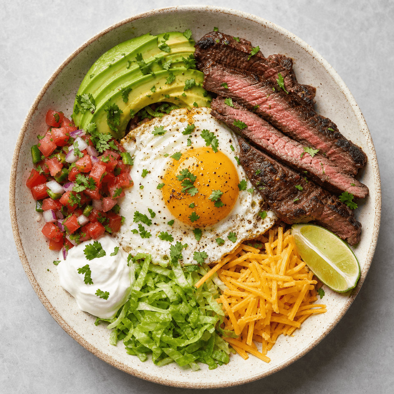 Mexican Chipotle Steak & Egg Taco Bowls (Low-Carb)