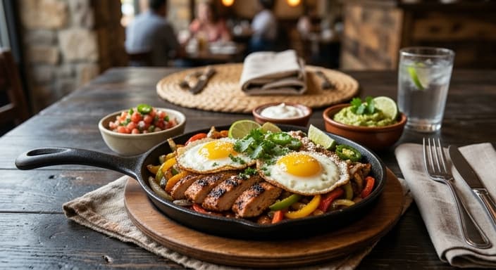 Mexican Low-Carb Breakfast Chicken Fajita Skillet