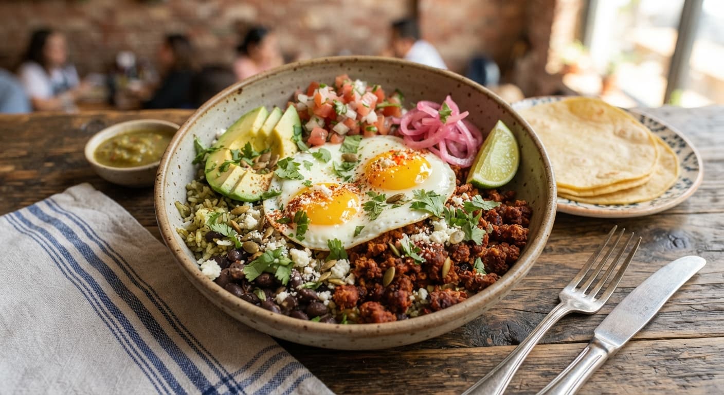 Mexican‑Style Chorizo and Avocado Breakfast Bowl