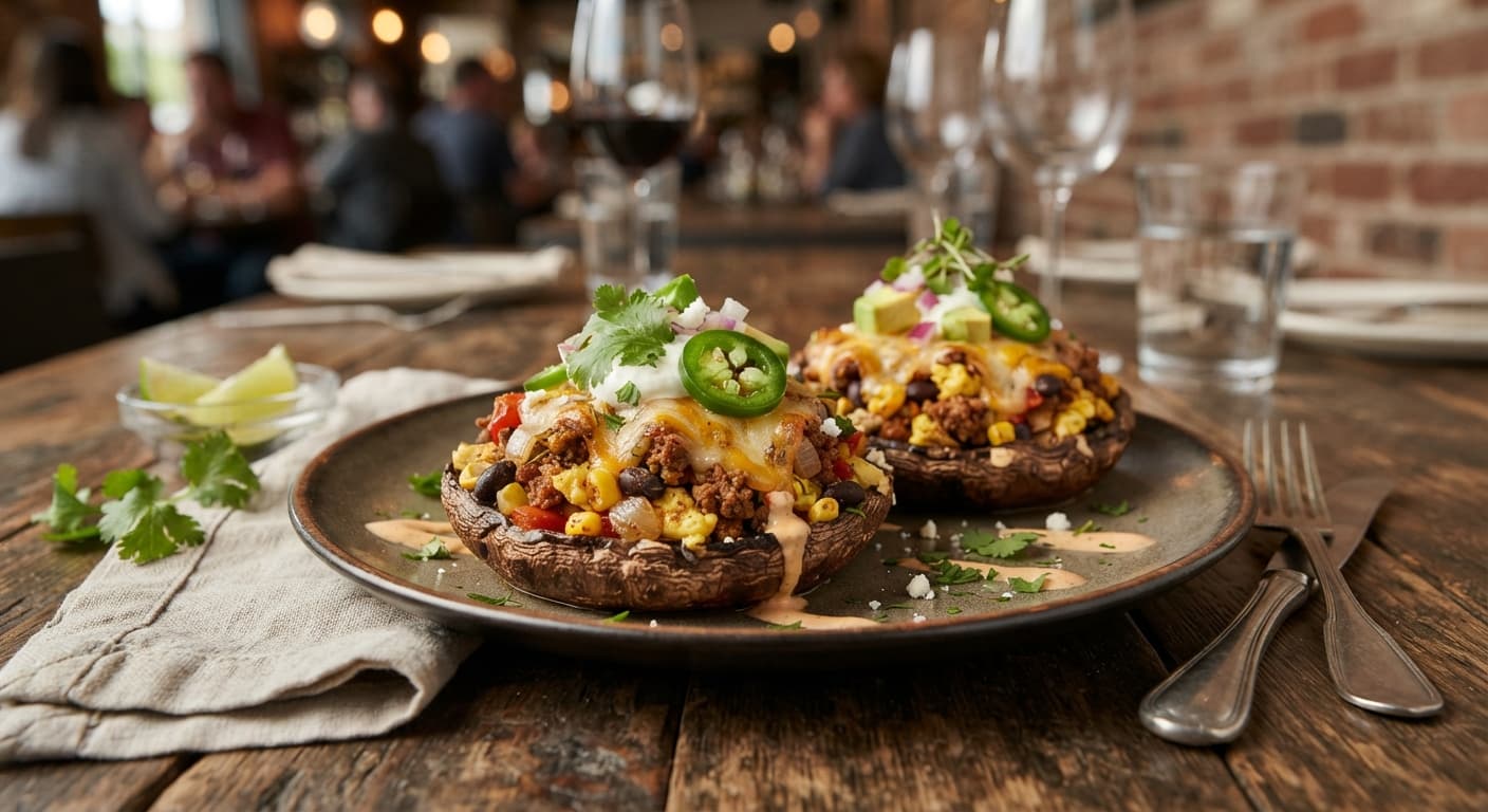 Mexican‑Style Egg‑Stuffed Portobello Mushrooms