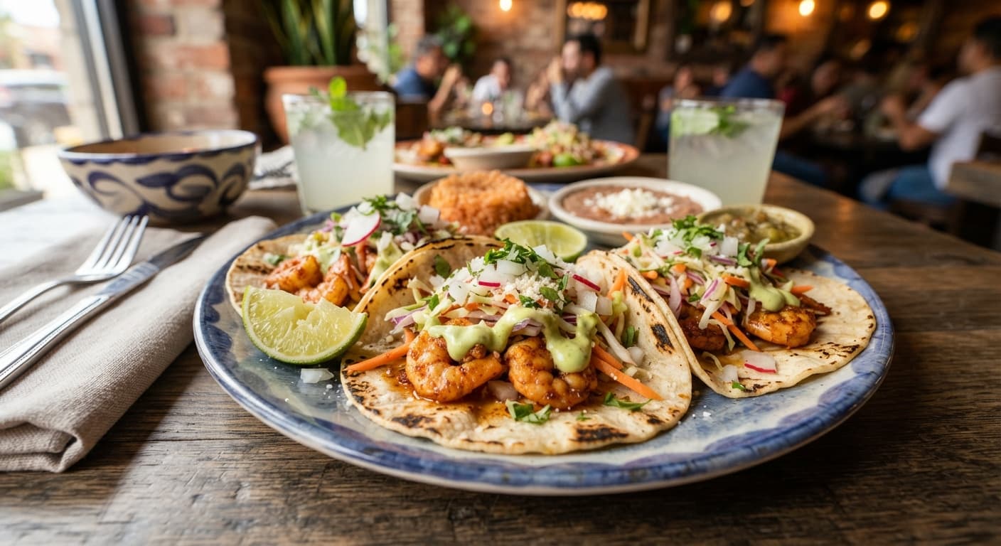 Mexican‑Style Shrimp Tacos with Lime Slaw