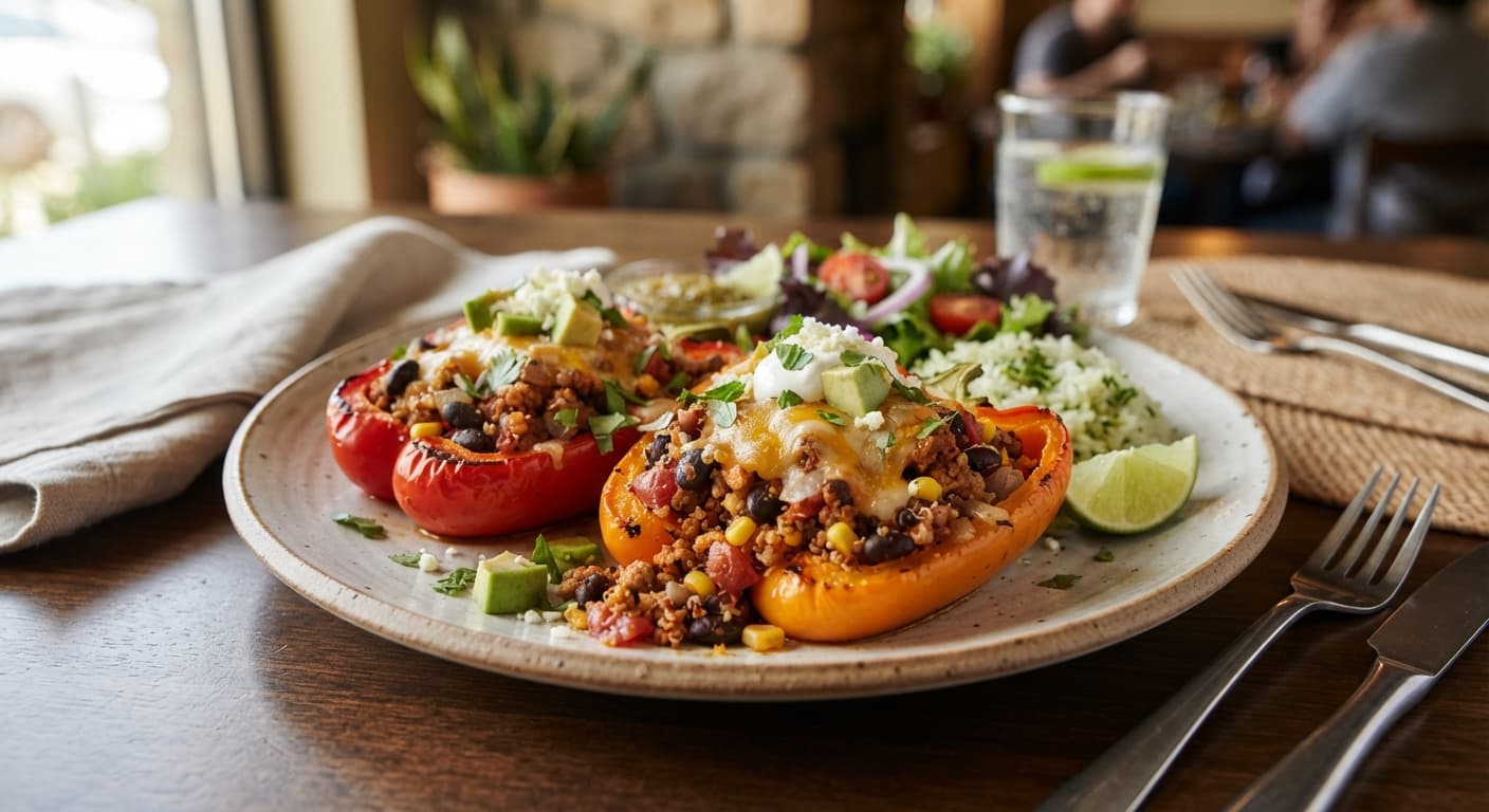 Mexican‑Style Stuffed Bell Peppers with Ground Turkey