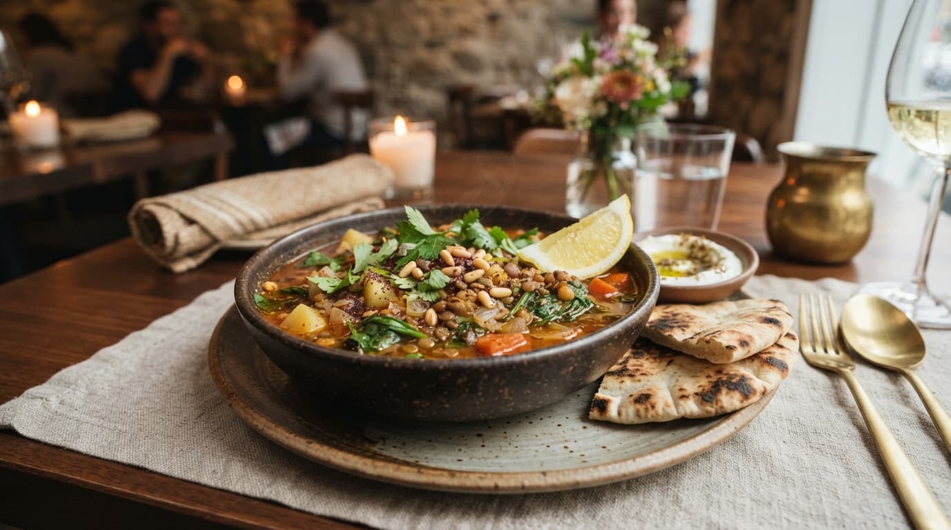 Middle Eastern Lentil & Spinach Stew