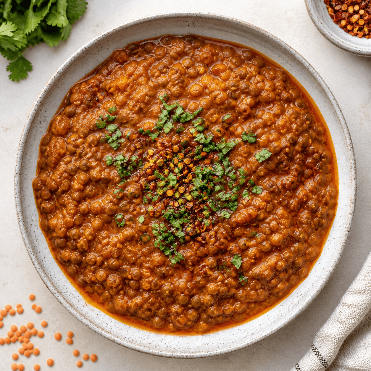 Middle Eastern Spicy Lentil Stew (Shatta Style)