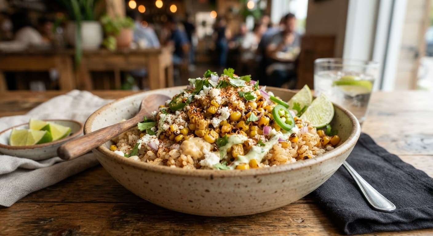 Miso Corn Esquige-Style Rice Bowl