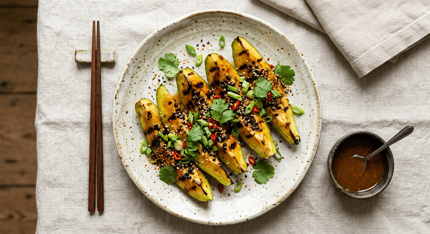 Miso Marinated Grilled Green Papaya