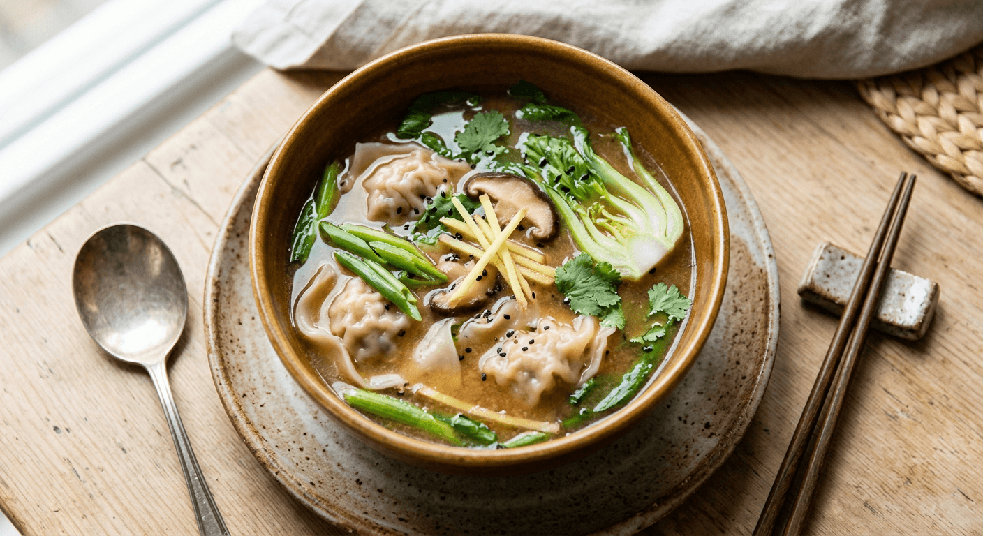 Miso Wonton Soup