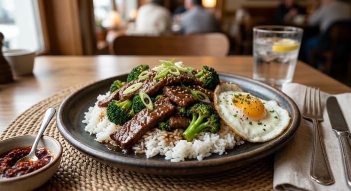 Mongolian-Style Beef & Broccoli Rice (Breakfast-Friendly)