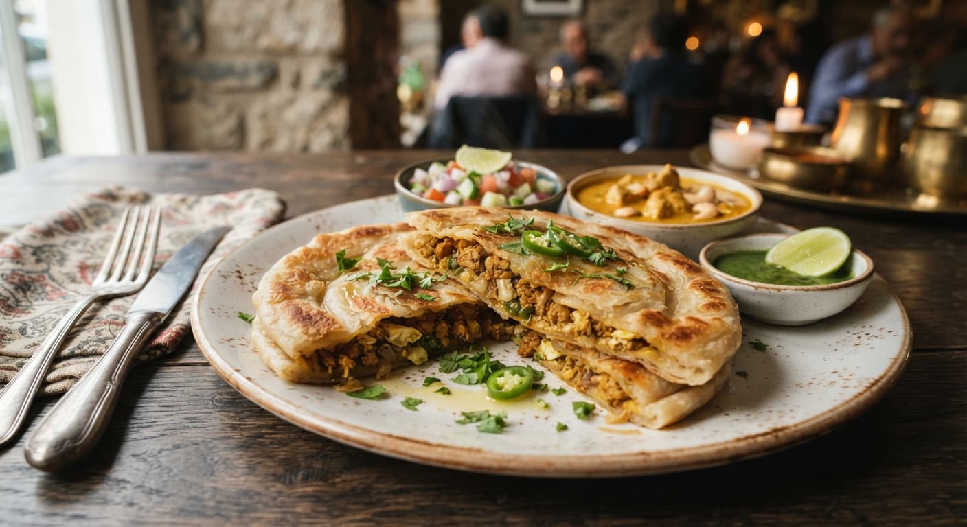 Multi-Layered Chicken Mughlai Paratha