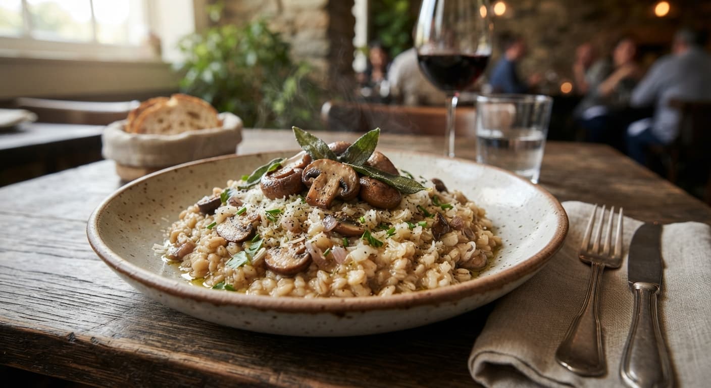 Mushroom and Barley Risotto (Gluten‑Free Barley Substitute)
