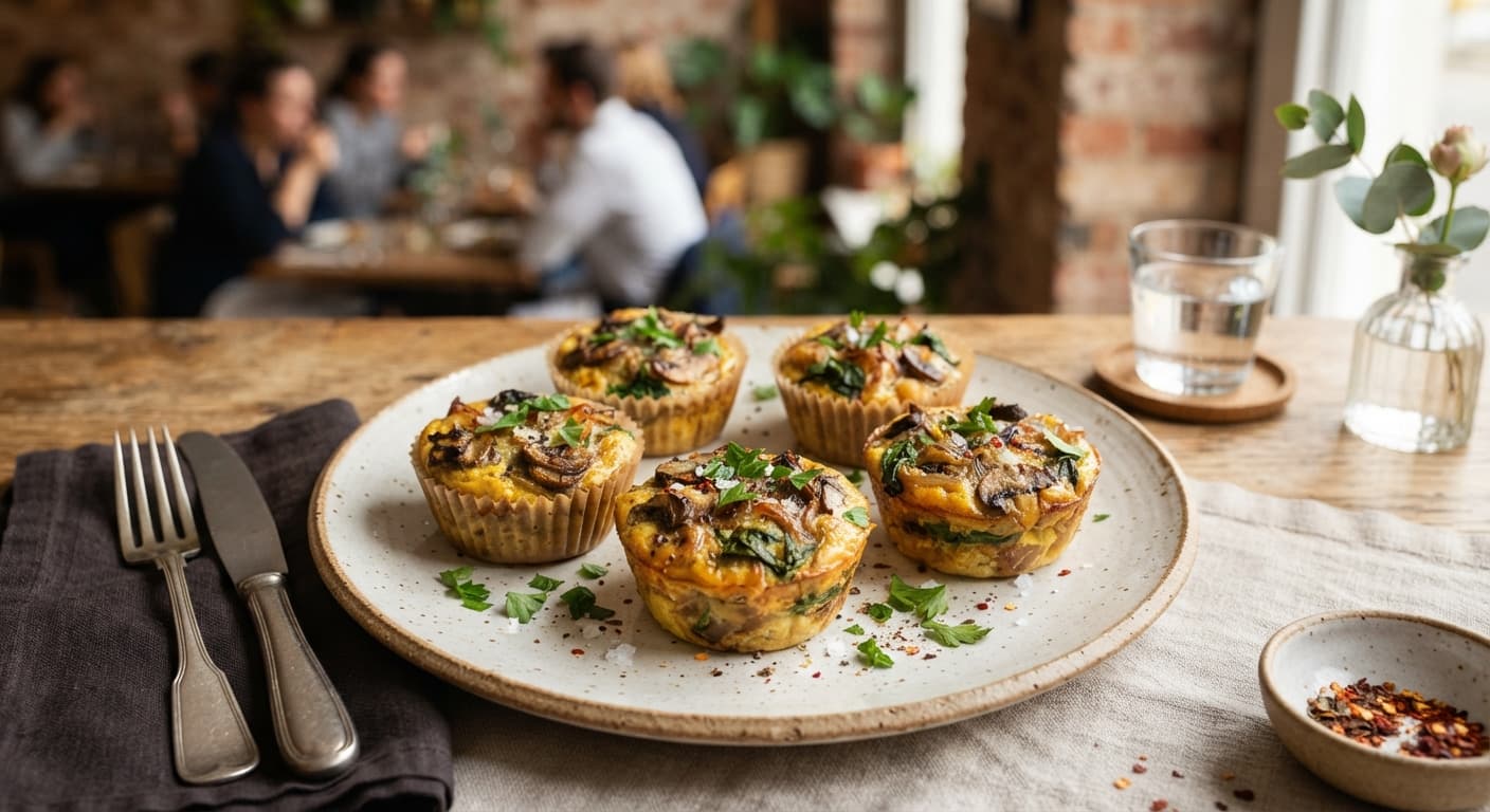 Mushroom & Spinach Mini Frittata (Egg‑Free)