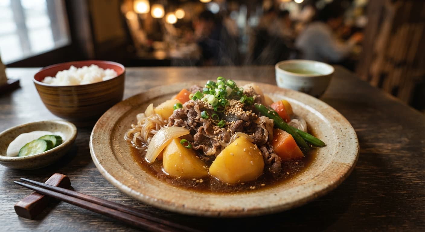 Nikujaga-Style Quick Beef and Potato Simmer