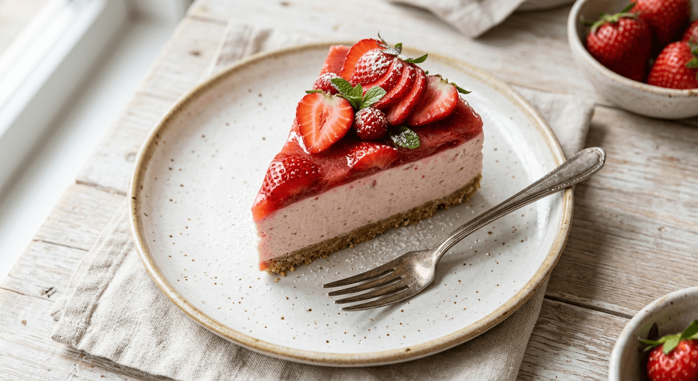 No-Bake Strawberry Cheesecake