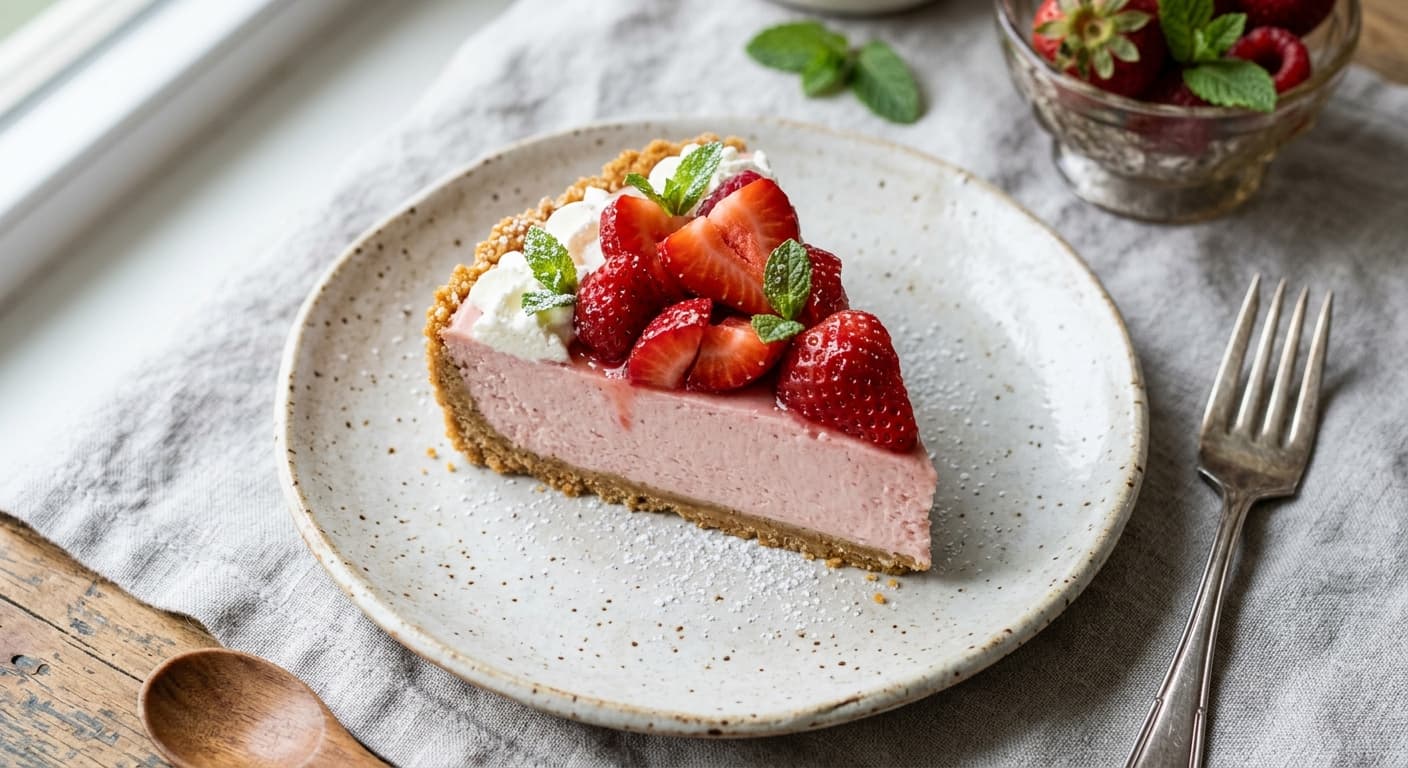 No-Bake Strawberry Cheesecake