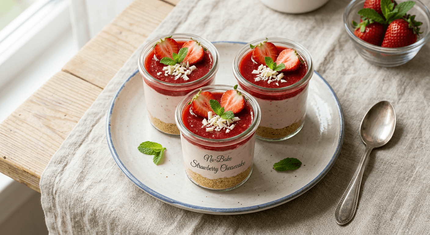 Nobake Strawberry Cheesecake Cups 1769871328889 K84r