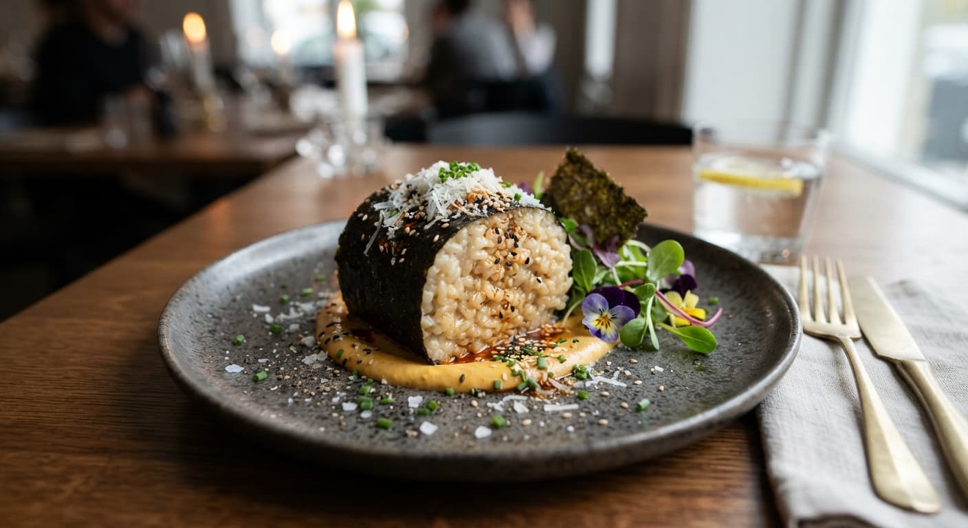 Nori-Wrapped Risotto with Parmesan