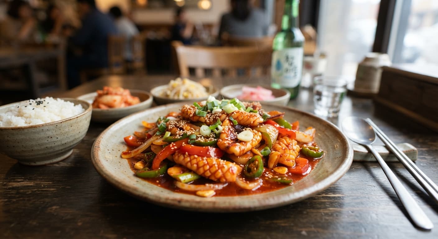 Ojingeo Bokkeum with Homemade Gochujang Sauce