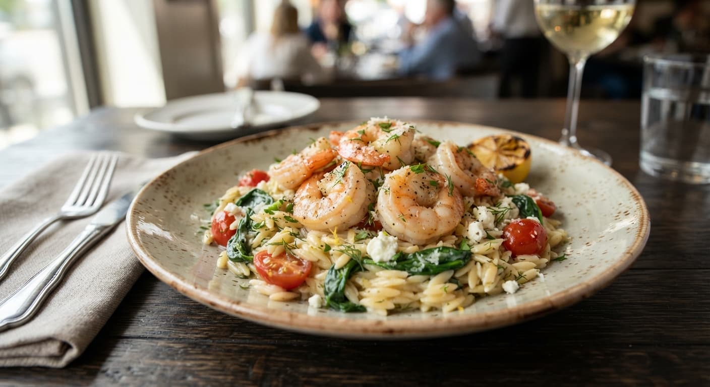One-Pan Lemon Garlic Shrimp Orzo