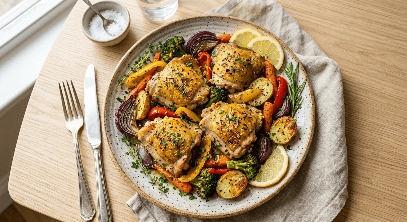 One Pan Lemon Herb Chicken And Roasted Vegetables 1771028083905 Pyje