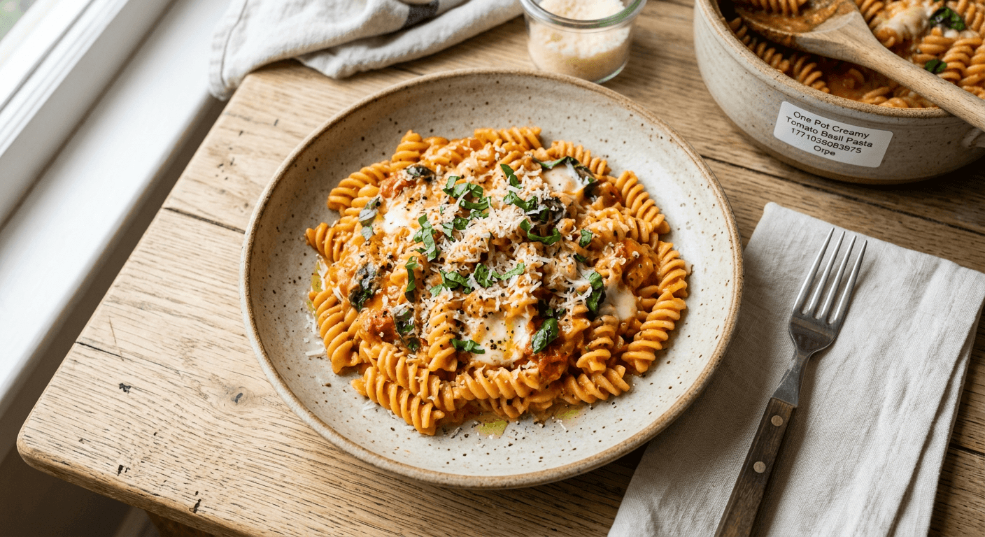 One Pot Creamy Tomato Basil Pasta 1771028083975 Orpe