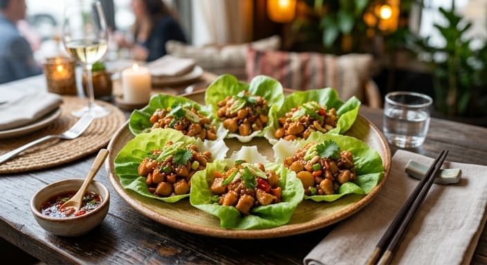 Orange-Ginger Chicken Lettuce Cups