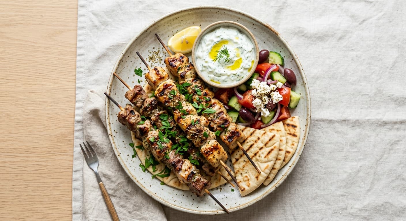 Oven-Roasted Greek Souvlakia Pan