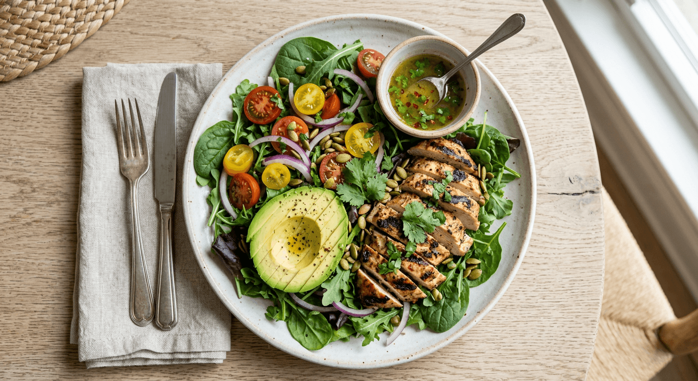 Paleo Avocado Lime Grilled Chicken Salad