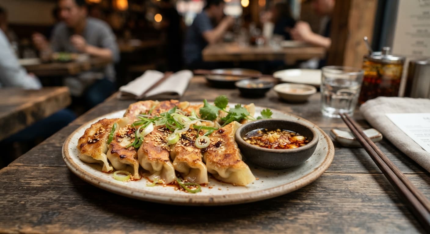 Pan-Fried Pork and Pickled Mustard Green Dumplings