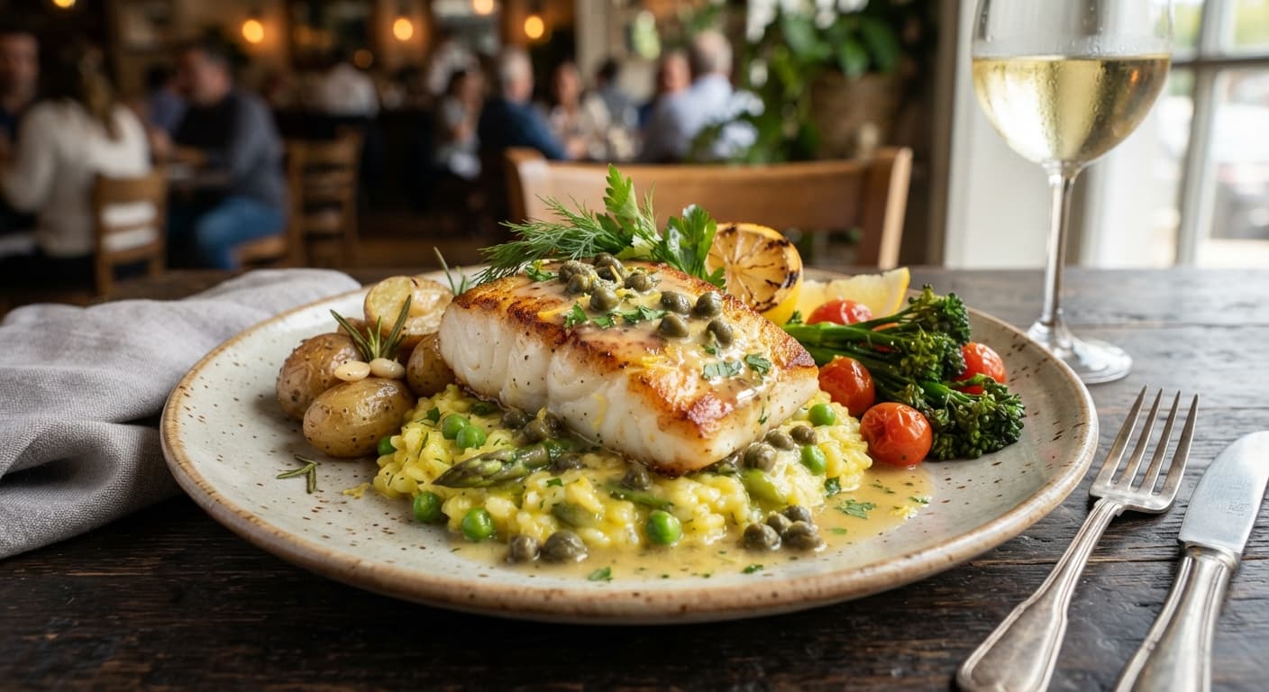 Pan-Seared Cod with Lemon Caper Butter