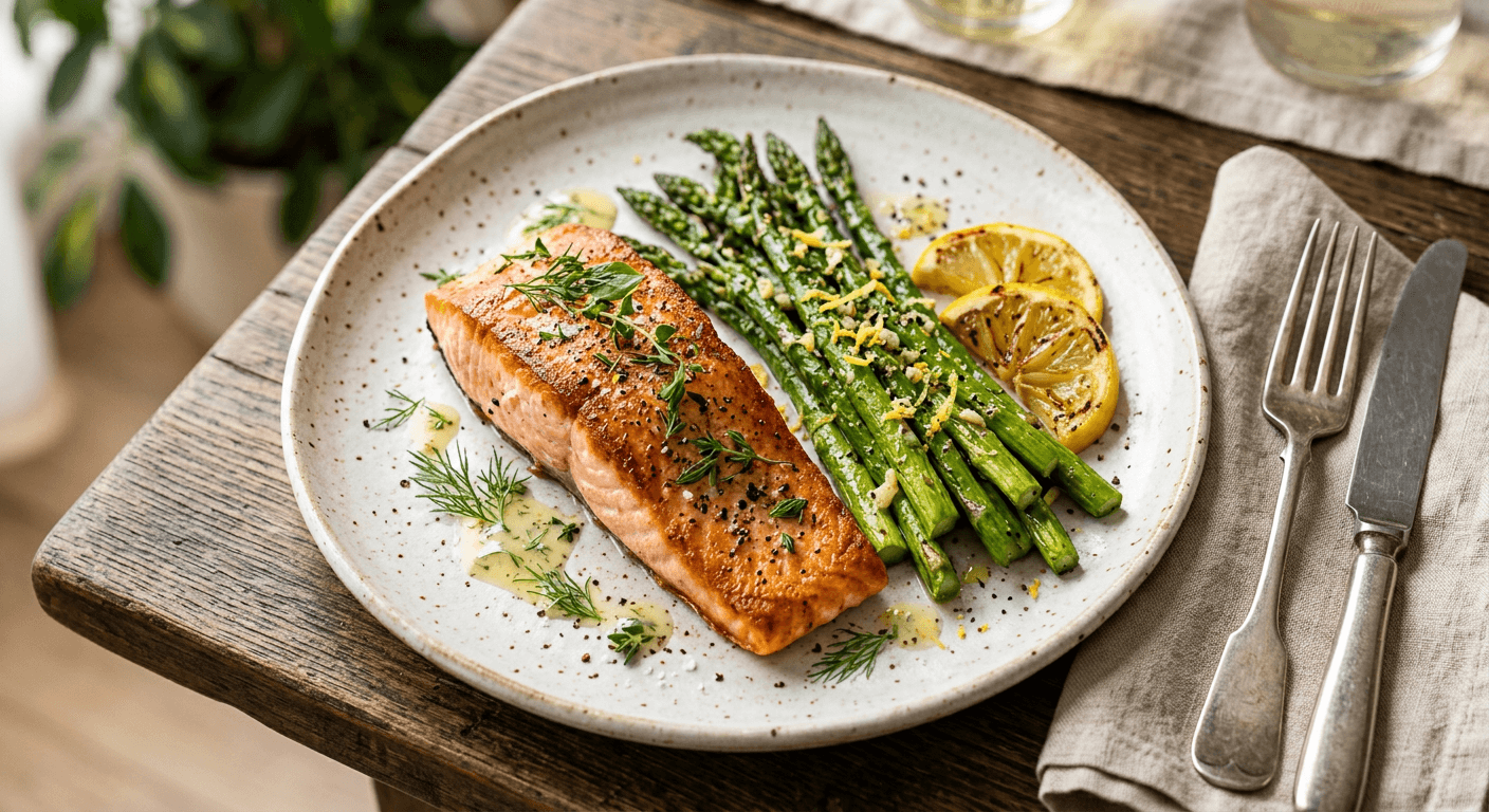 Pan-Seared Salmon with Asparagus