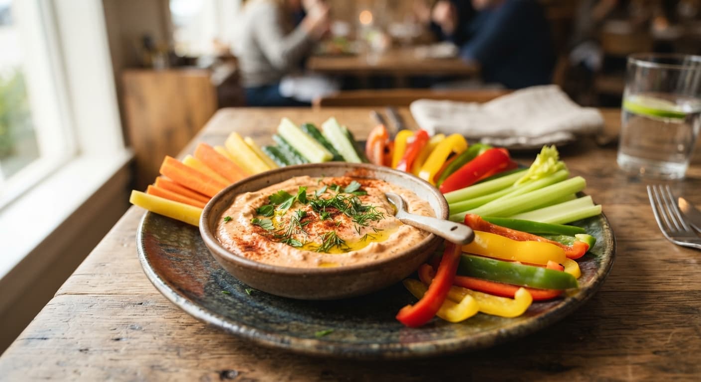 Paprika Yogurt Dip with Fresh Veggie Sticks