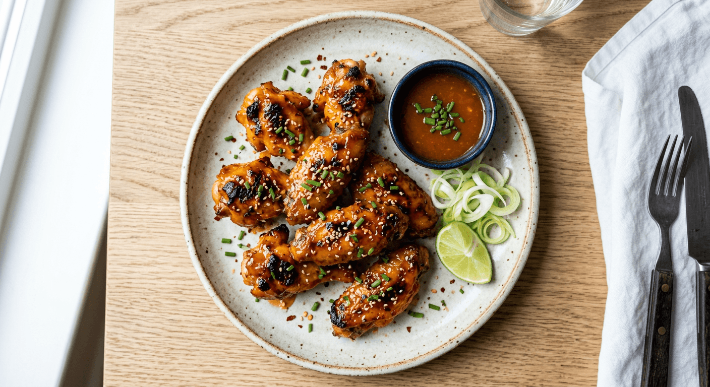 Peach Habanero Southern BBQ Wings
