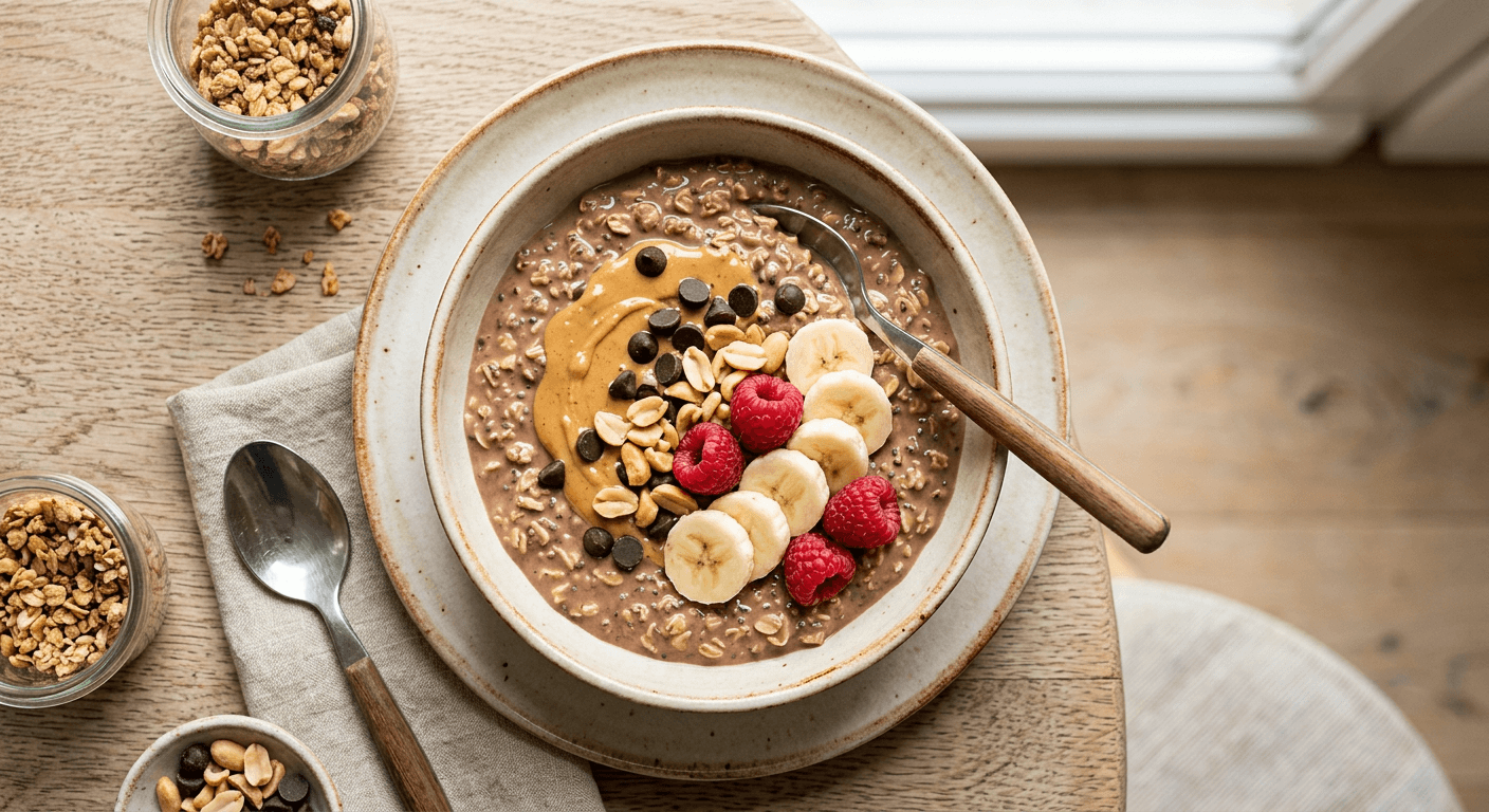 Peanut Butter Chocolate Overnight Oats