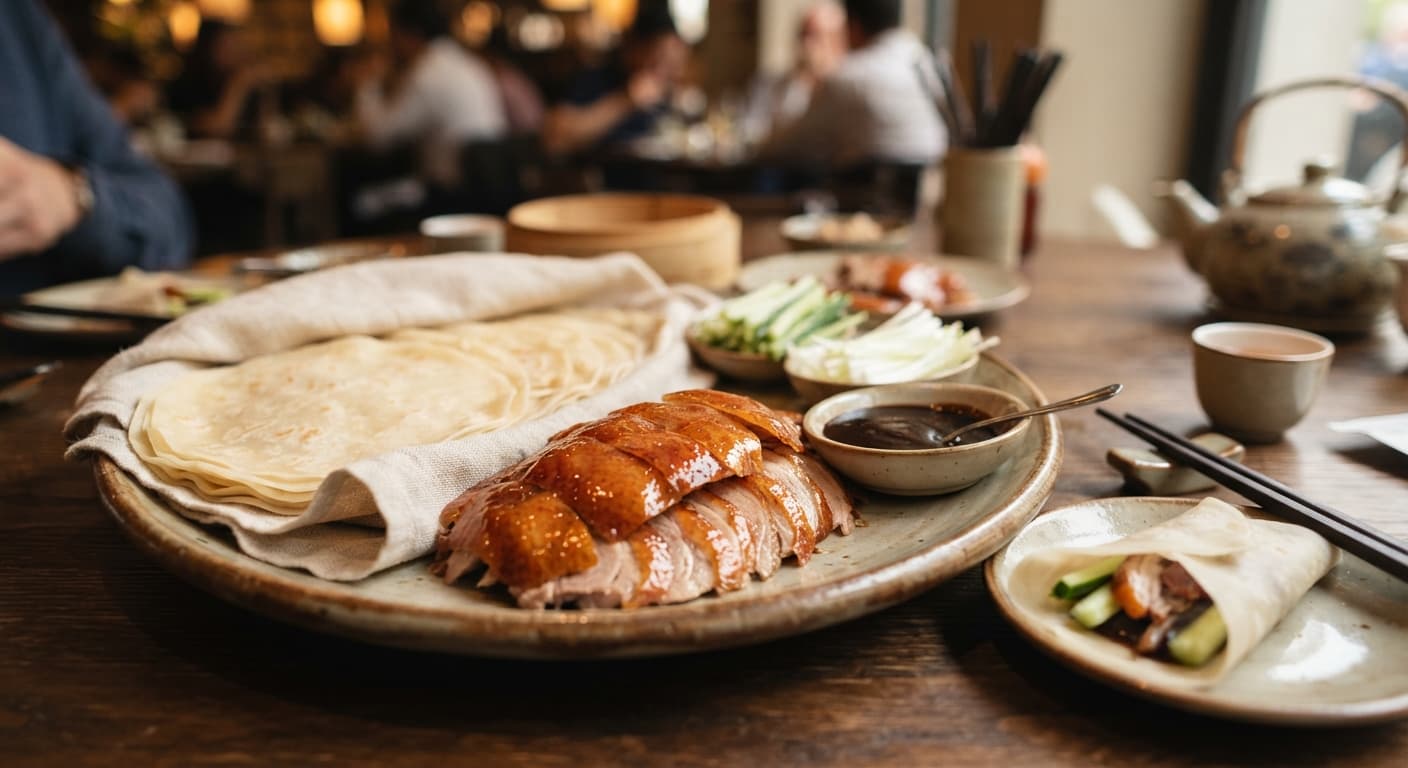 Peking-Style Pancakes with Crispy Duck