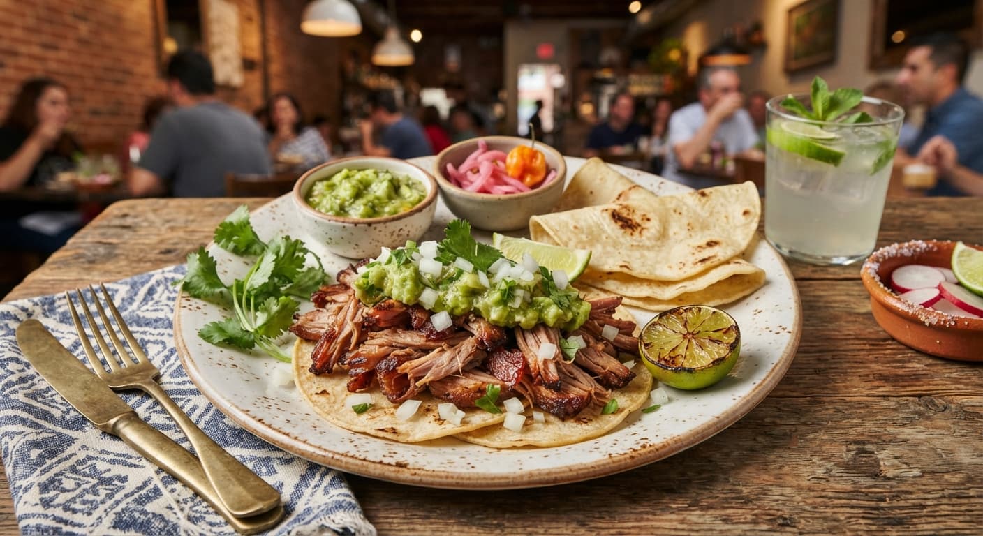 Pork Carnitas with Avocado Salsa