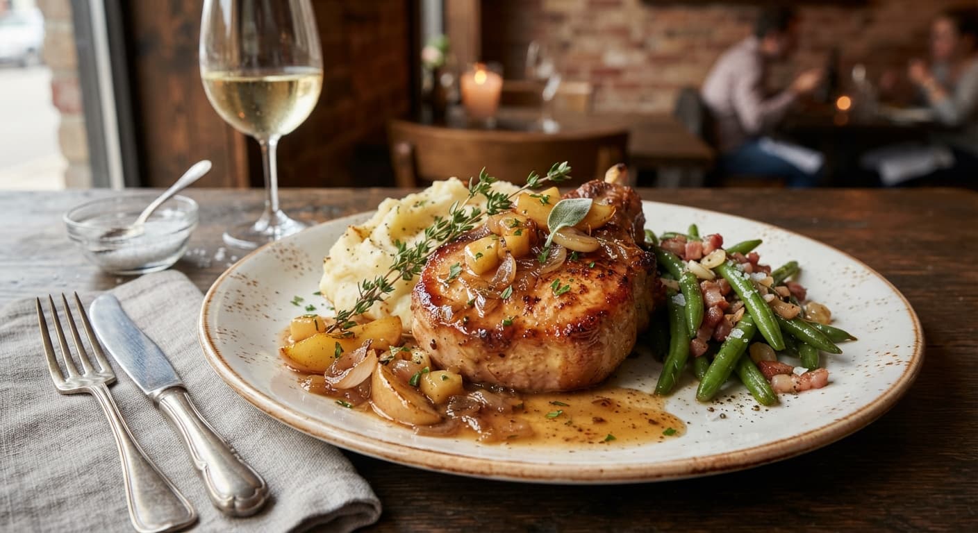 Pork Chops with Apple Cider Pan Sauce