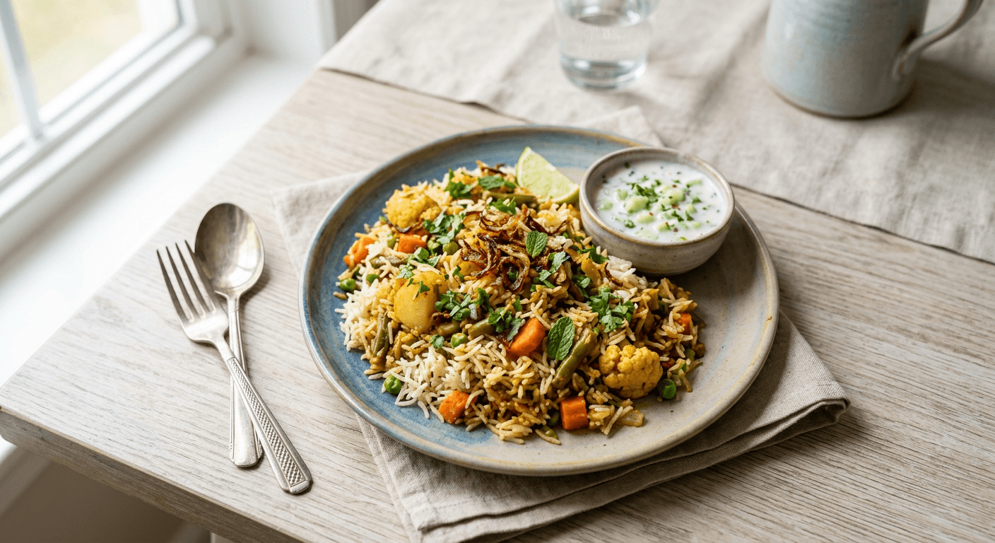 Pressure Cooker Vegetable Biryani