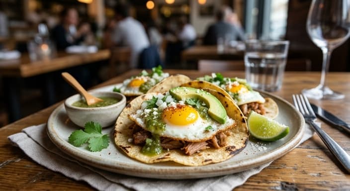 Quail Egg Tacos with Salsa Verde and Avocado