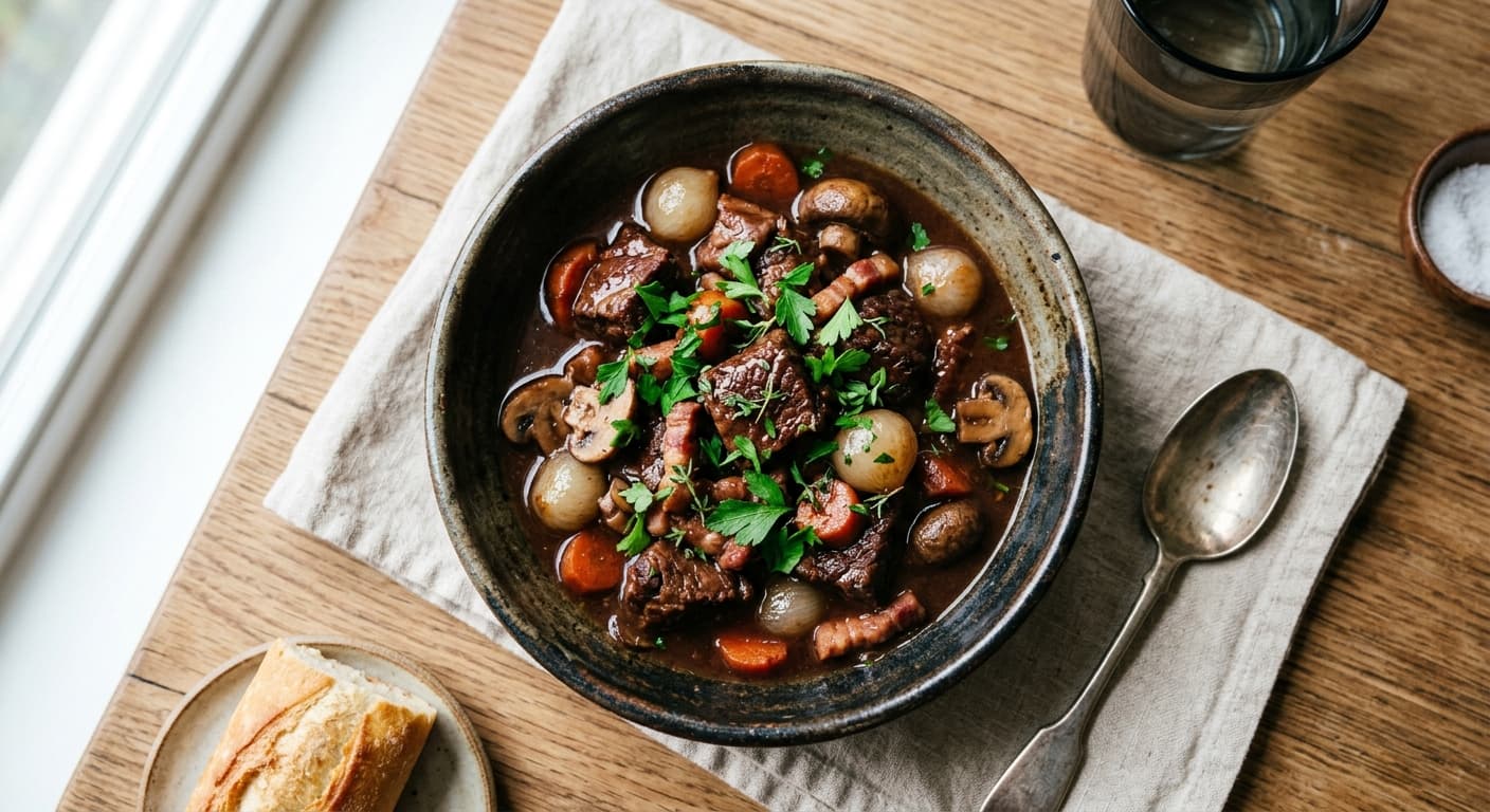 Quick-Braised Small Batch Bourguignon